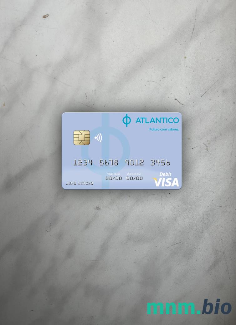 Namibia Banco Atlantico visa obciążyć card wygląd fotograficzny skan PSD + zdjęcie